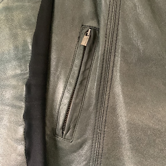 BCBGMaxazria vintage leather moto jacket - Picture 2 of 9